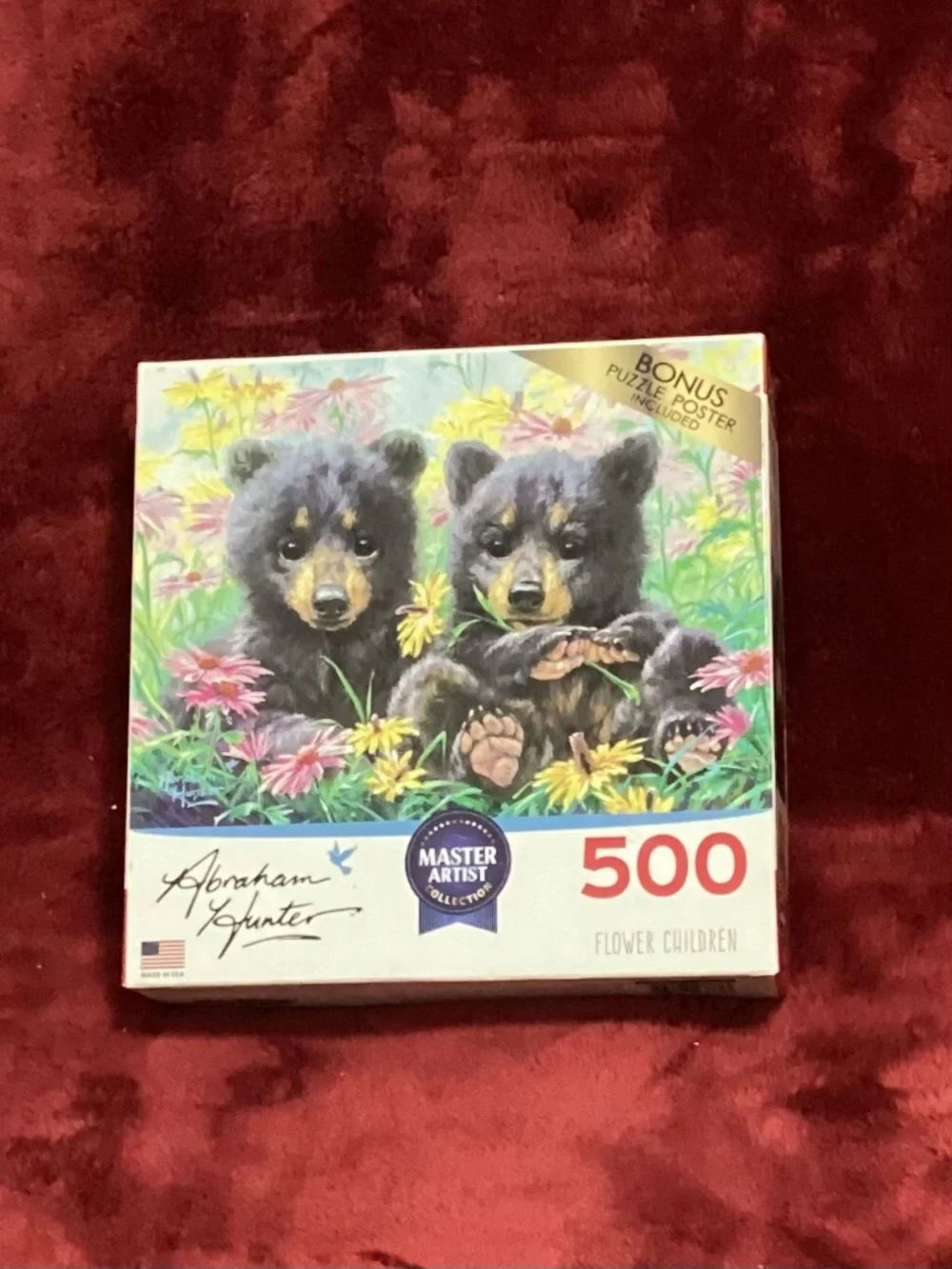 500 Piece Bear Flower Children Puzzle